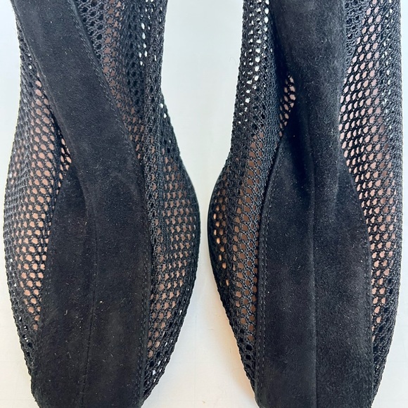 Luca Valentini Italian Suede Mesh Heels - Picture 2 of 9